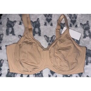 NEW HSIA Beige Full Figure Unlined Full Coverage Unlined Underwire Bra, 42G